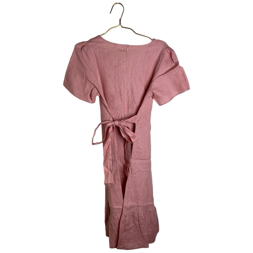 100% Linen Pink Women's Dress - Picture 2 of 2